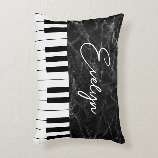 ミュージックピアノをテーマにした装飾用クッションピアニスト アクセントクッション (正面(垂直))