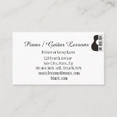 ミュージックピアノギターレッスン先生インストラクター 名刺 (正面)