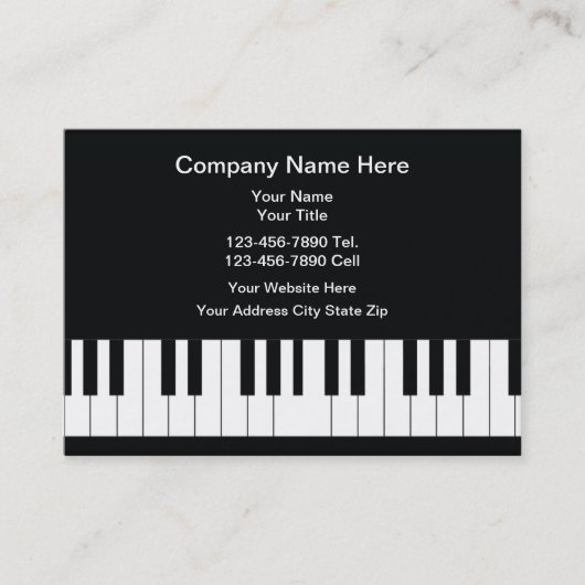 ミュージックピアノテーマ名刺 名刺 (正面)