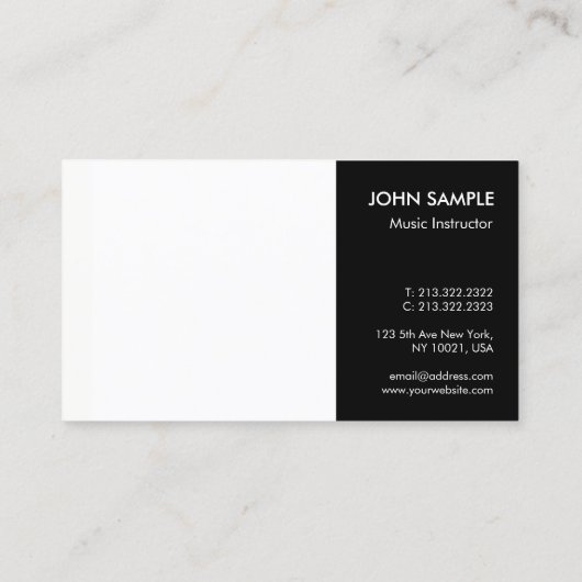 ミュージックピアノレッスンプロフェッショナルインストラクター 名刺 (裏面)