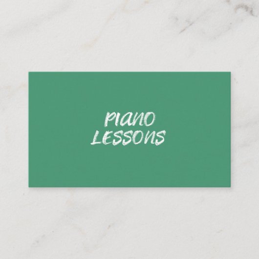 ミュージックピアノレッスン先生インストラクターシャルボード 名刺 (正面)