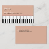 ミュージックピアノ先生エレガントダスティバラ 名刺 (正面/裏面)