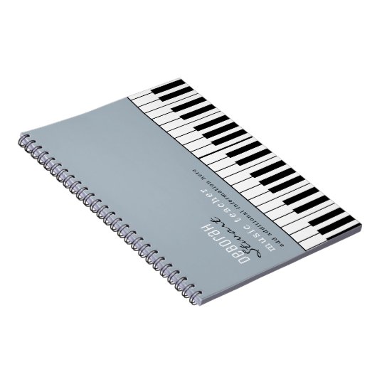 ミュージックピアノ先生エレガントダスティブルー ノートブック (右側)