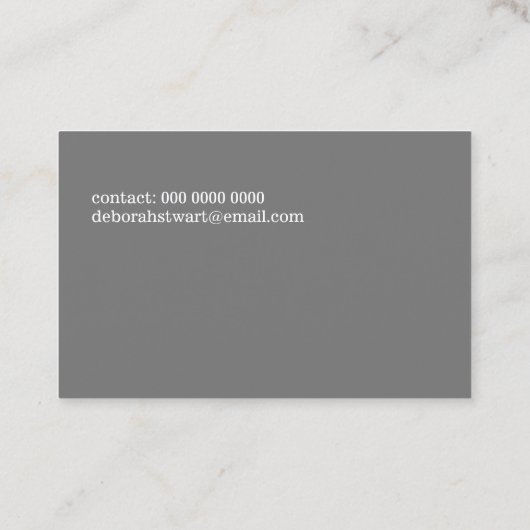 ミュージックピアノ先生エレガントホワイトビジネスカード 名刺 (裏面)