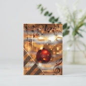 ミュージックピアノ先生クリスマスホリデー シーズンポストカード (スタンド正面)