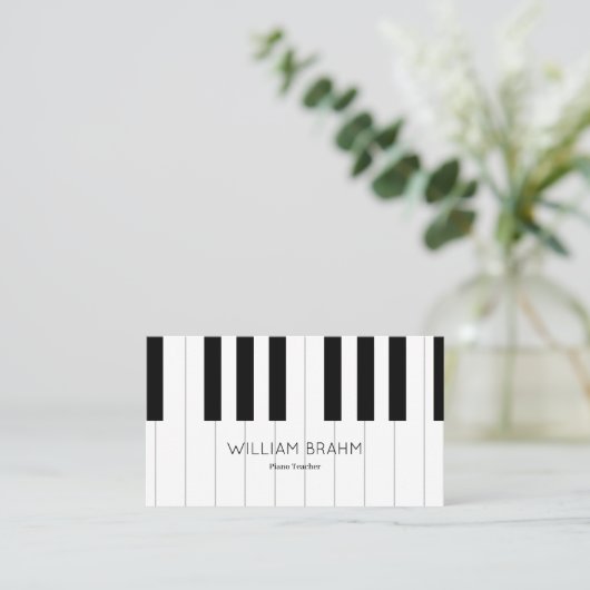 ミュージックピアノ先生/ピアニストプロフェッショナル 名刺 (スタンド正面)