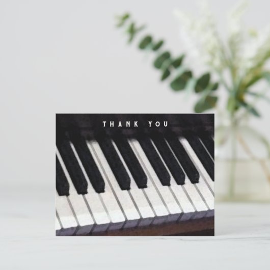 ミュージックピアノ感謝の気持ち サンキューカード (スタンド正面)