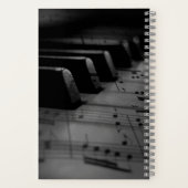 ミュージックピアノ鍵トートバッグ ノートブック (裏面)