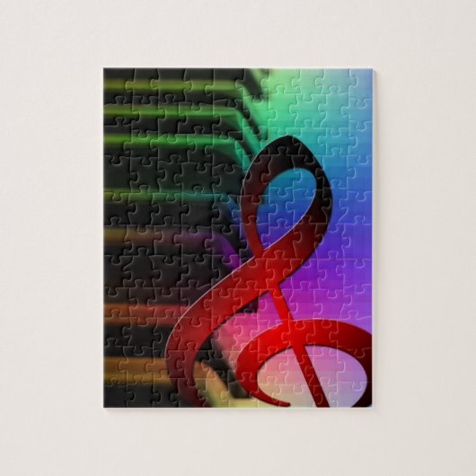 ミュージックピアノ鍵ノート先生デスティニー楽器 ジグソーパズル (縦)