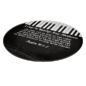 ミュージックピアノ鍵ブラック&ホワイトバイブル カッティングボード (角)