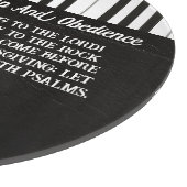 ミュージックピアノ鍵ブラック&ホワイトバイブル カッティングボード (角)