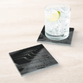 ミュージックピアノ鍵 ガラスコースター (アングル)