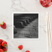 ミュージックピアノ鍵 スタンダードカクテルナプキン (インサイチュ)