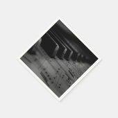 ミュージックピアノ鍵 スタンダードカクテルナプキン (角)