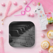 ミュージックピアノ鍵 ペーパープレート (パーティー)