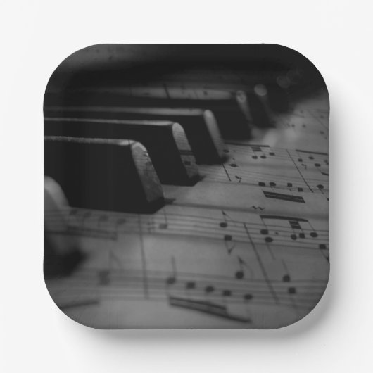 ミュージックピアノ鍵 ペーパープレート (正面)