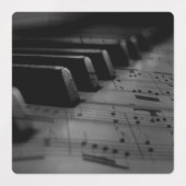 ミュージックピアノ鍵 ラベル (デザイン1)