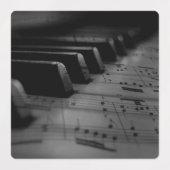 ミュージックピアノ鍵 ラベル (デザイン2)