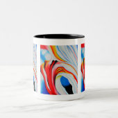 ミュージックピンクとブルー，ジョージア・オキーフ， ツートーンマグカップ (中央)