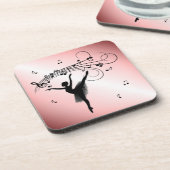 ミュージックピンクの素晴らしいバレリーナ踊り コースター (左側)