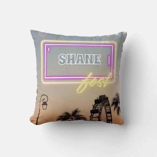 ミュージックフェスティバルコンサート誕生日パーティー クッション (正面)