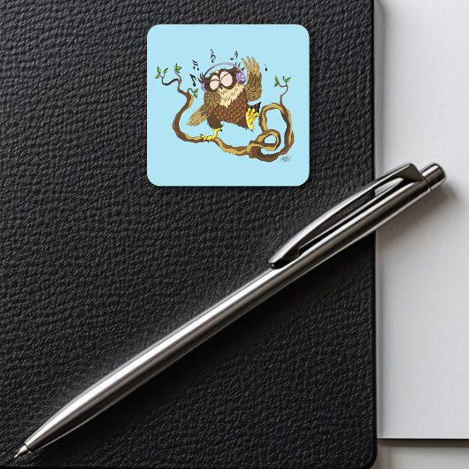 ミュージックフクロウ スクエアシール