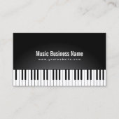 ミュージックブエレガントラックグランドピアノ鍵ミュージカル 名刺 (正面)