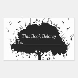 ミュージックブックラベル 長方形シール