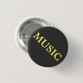 ミュージックブラックとイエローボタン 缶バッジ (正面&裏面)