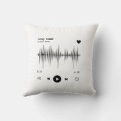 ミュージックプレーヤーアーティストとソングホワパーソナライズされたイト クッション (裏面)