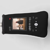 ミュージックプレーヤーアーティストと曲のパーソナライズされた写真 ゴルフヘッドカバー (正面)