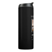 ミュージックプレーヤーアーティストと曲のパーソナライズされた写真 タンブラー (回転左)