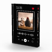 ミュージックプレーヤーアーティストと曲のパーソナライズされた写真 フォトブロック (右)