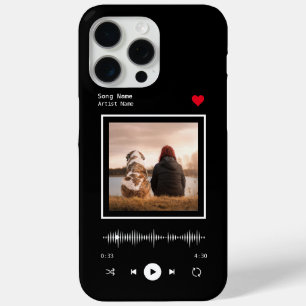 ミュージックプレーヤーアーティストと曲のパーソナライズされた写真 iPhone 15 PRO MAXケース
