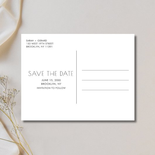 ミュージックプレーヤーフォトウェディング日付を保存 案内ポストカード