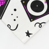 ミュージックプレーヤー，テープレコーダー，ビデオテープ，ムービーカメラ， フリースブランケット (角)