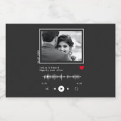 ミュージックプレ結婚イヤー スパークリングワインラベル (シングルラベル)