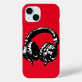 ミュージックヘッドフォンDJ誕生日パーティー Case-Mate iPhoneケース (裏面)