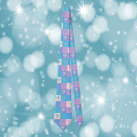 ミュージックベースクレフ、 音符記号パステル ネクタイ