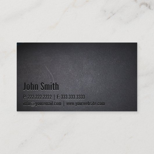 ミュージックミニマルはっきりした文字ダーク 名刺 (裏面)