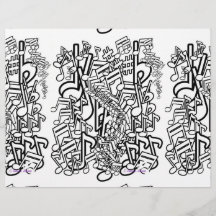 ミュージックミュージックキッズカラーリングシートランチョンマット