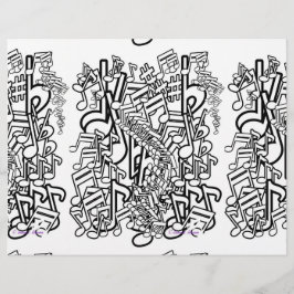 ミュージックミュージックキッズカラーリングシートランチョンマット