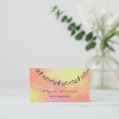 ミュージックメイクアップラッシュピーチバラ金ゴールドメタリックサンセット 名刺 (スタンド正面)