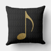 ミュージックモノグラムブラック クッション (裏面)