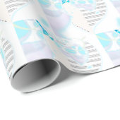ミュージックラインソフトブルーラッピング紙 ラッピングペーパー (ロールコーナー)