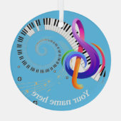 ミュージックライン ガラスオーナメント (裏面)