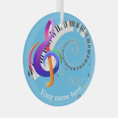 ミュージックライン ガラスオーナメント (正面右)