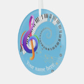 ミュージックライン ガラスオーナメント (正面左)