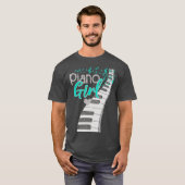 ミュージックラバーキッズピアノプレーヤーピアニストミュージシャン Tシャツ (正面フル)