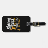 ミュージックラバーギタープレーヤーとバカッコいいンド ラゲッジタグ (正面横)